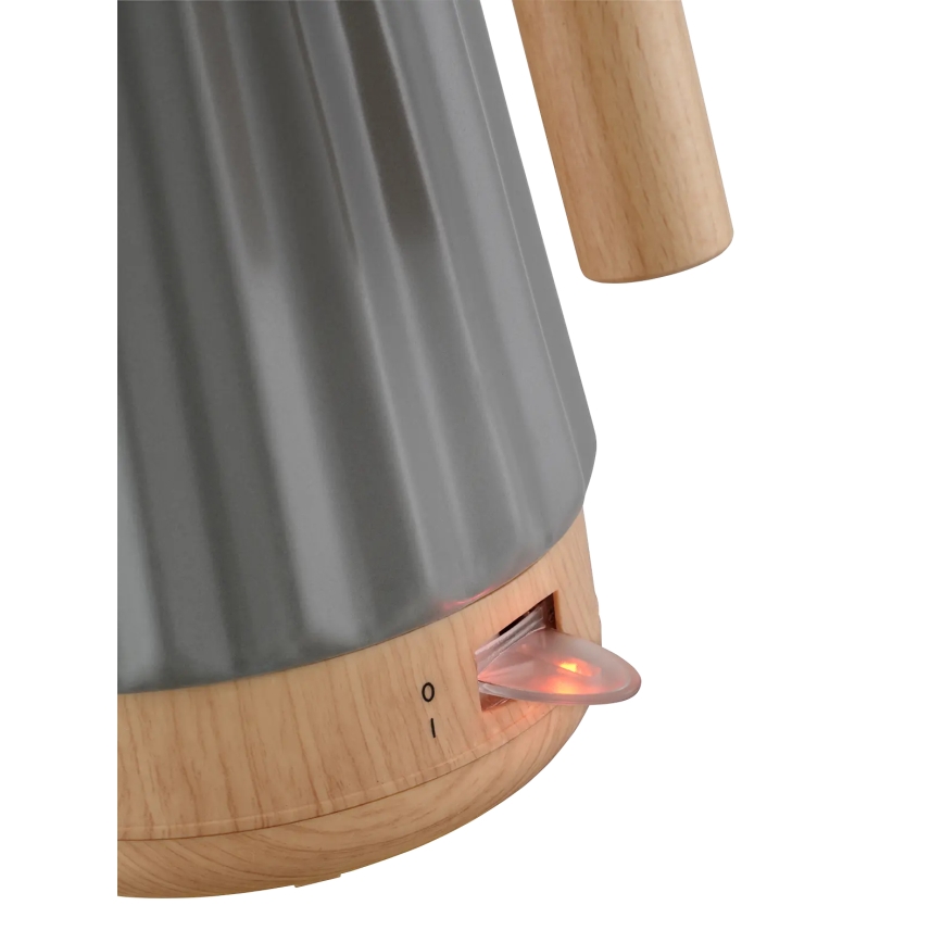 Concept RK0092 - Bollitore elettrico rapido 1,5 l 1500W/230V grigio scuro/effetto legno/ceramica
