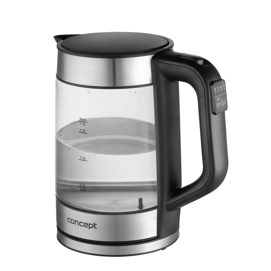 Concept RK4067 - Bollitore elettrico con regolazione della temperatura 1,7 l 2200W/230V acciaio inox