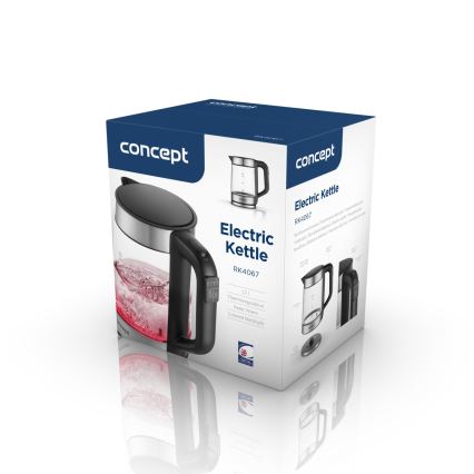 Concept RK4067 - Bollitore elettrico con regolazione della temperatura 1,7 l 2200W/230V acciaio inox