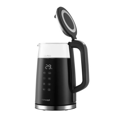 Concept RK4100 - Bollitore con controllo della temperatura 1,7 l 2200W/230V nero