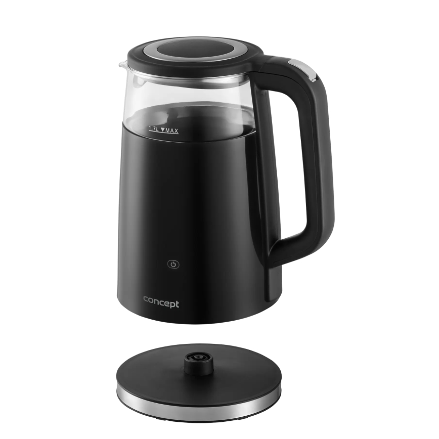 Concept RK4100 - Bollitore con controllo della temperatura 1,7 l 2200W/230V nero