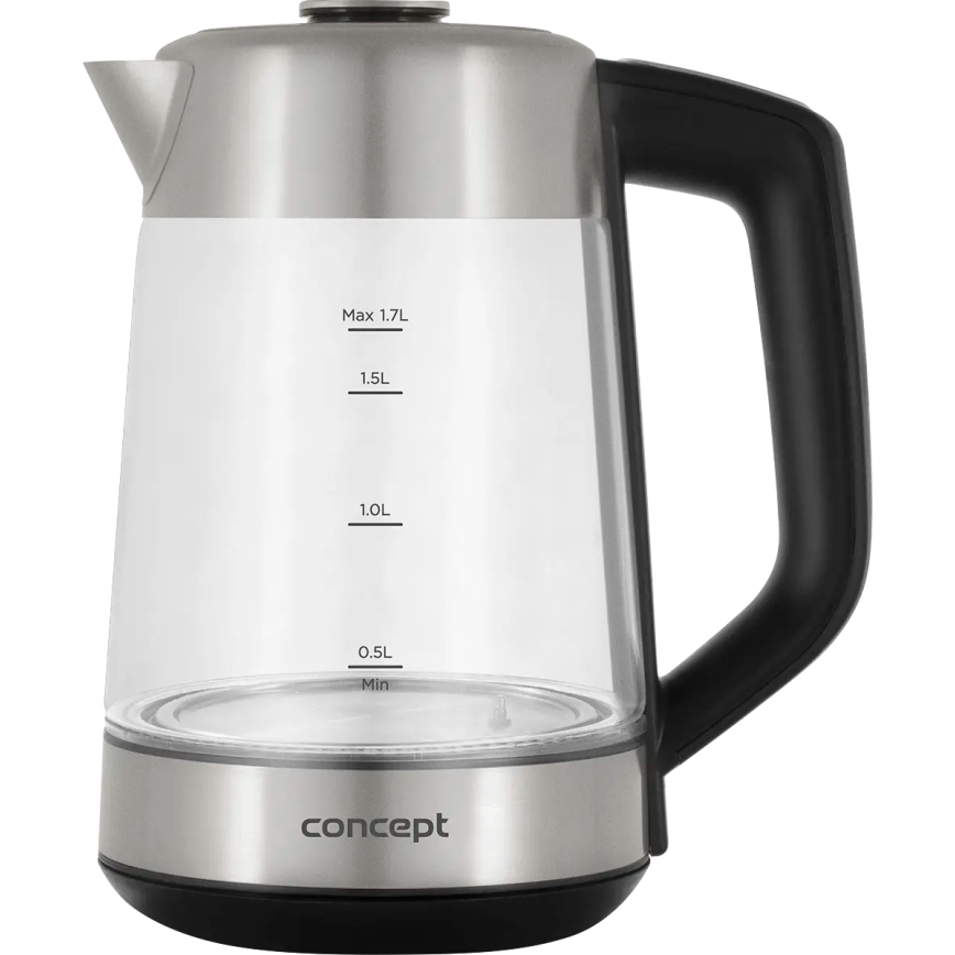 Concept RK4190 - Bollitore elettrico con regolazione della temperatura e filtro, 1,7 l, 2200W/230V in acciaio inox