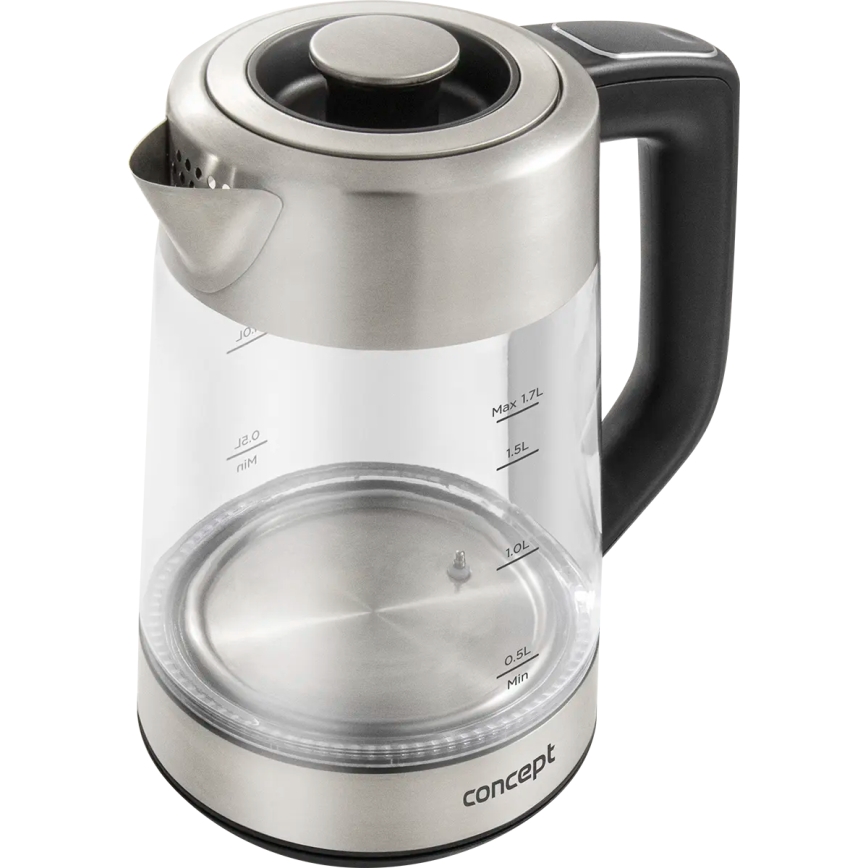 Concept RK4190 - Bollitore elettrico con regolazione della temperatura e filtro, 1,7 l, 2200W/230V in acciaio inox