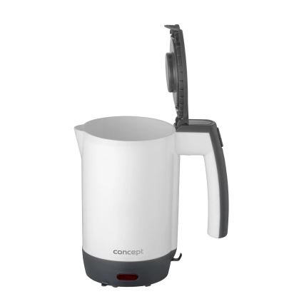Concept RK7030 - Bollitore elettrico da viaggio 0,5 l 1080W/230V grigio/bianco + 2 tazze