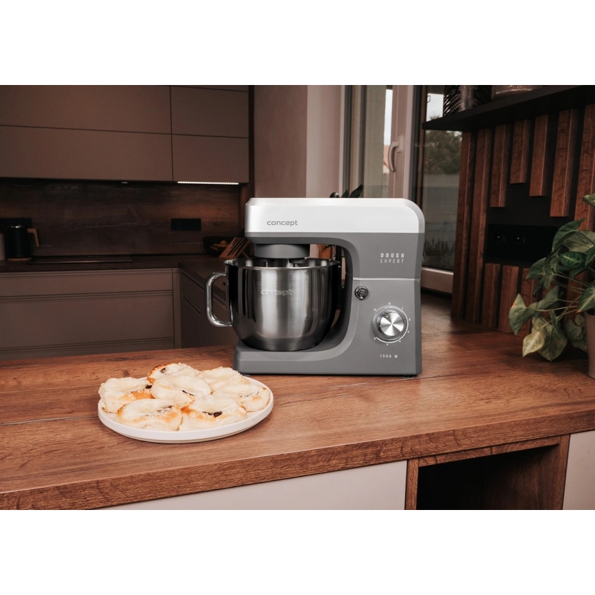Concept RM6010 - Impastatrice planetaria da cucina DOUGH EXPERT 1900W/230V antracite/acciaio inox
