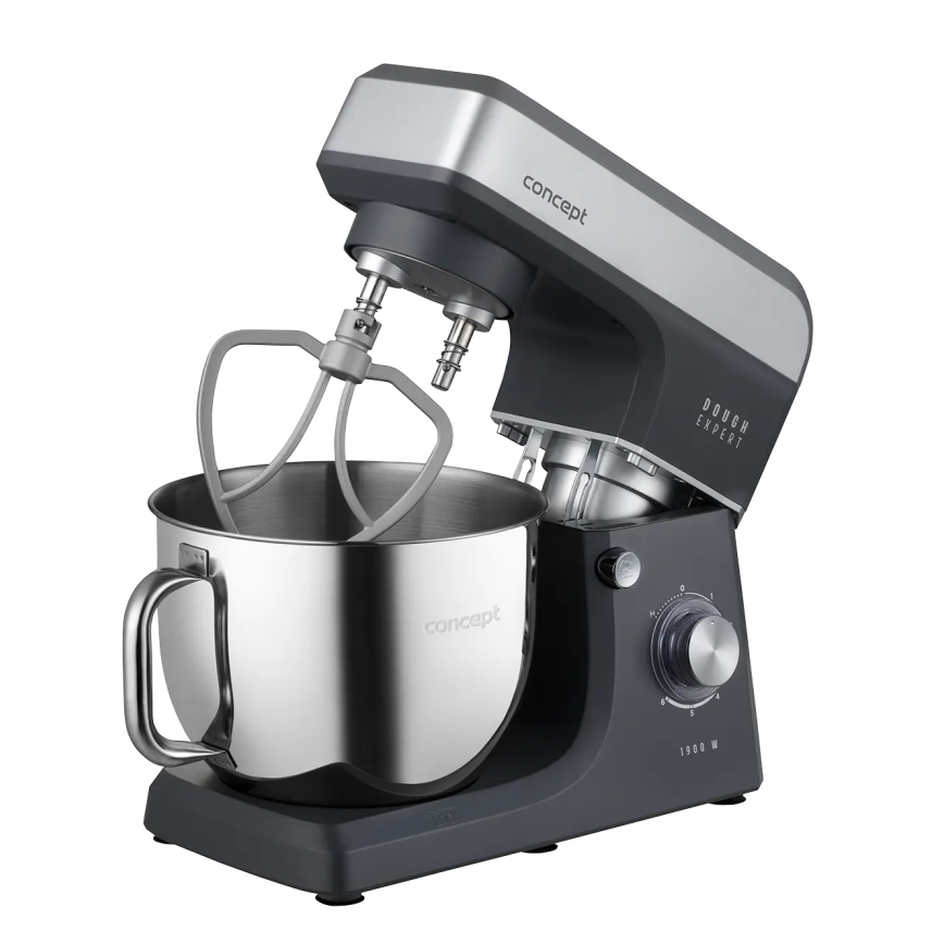 Concept RM6010 - Impastatrice planetaria da cucina DOUGH EXPERT 1900W/230V antracite/acciaio inox