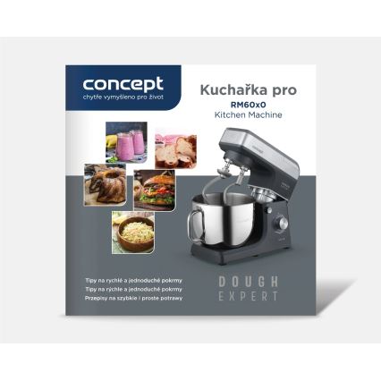 Concept RM6010 - Impastatrice planetaria da cucina DOUGH EXPERT 1900W/230V antracite/acciaio inox
