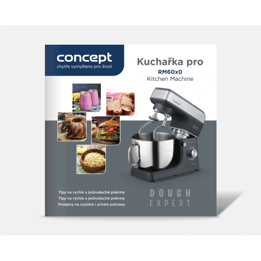 Concept RM6010 - Impastatrice planetaria da cucina DOUGH EXPERT 1900W/230V antracite/acciaio inox