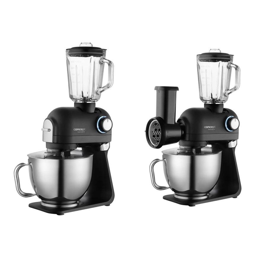 Concept RM8000 - Robot da cucina con ciotola in acciaio inox 1200 W/230 V, nero