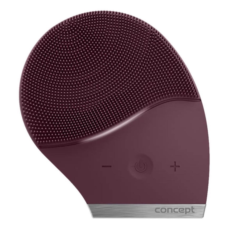 Concept SK9101 - Spazzola detergente per il viso SONIVIBE 2W/5V 250 mAh IPX7 rossa