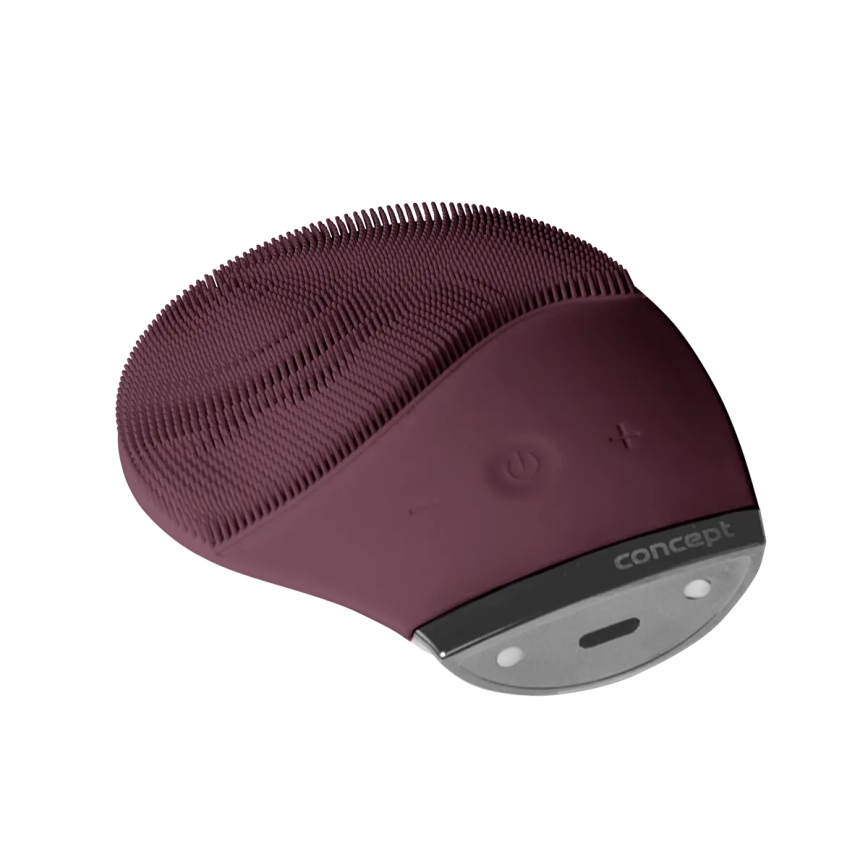 Concept SK9101 - Spazzola detergente per il viso SONIVIBE 2W/5V 250 mAh IPX7 rossa