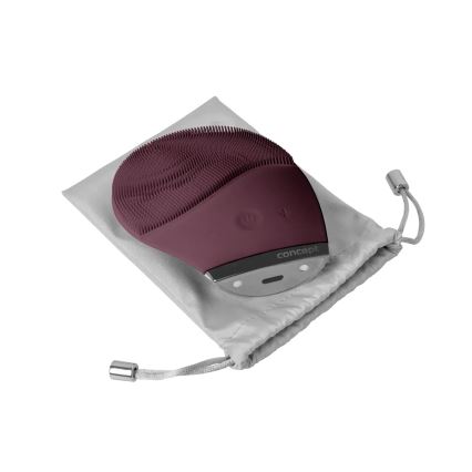Concept SK9101 - Spazzola detergente per il viso SONIVIBE 2W/5V 250 mAh IPX7 rossa