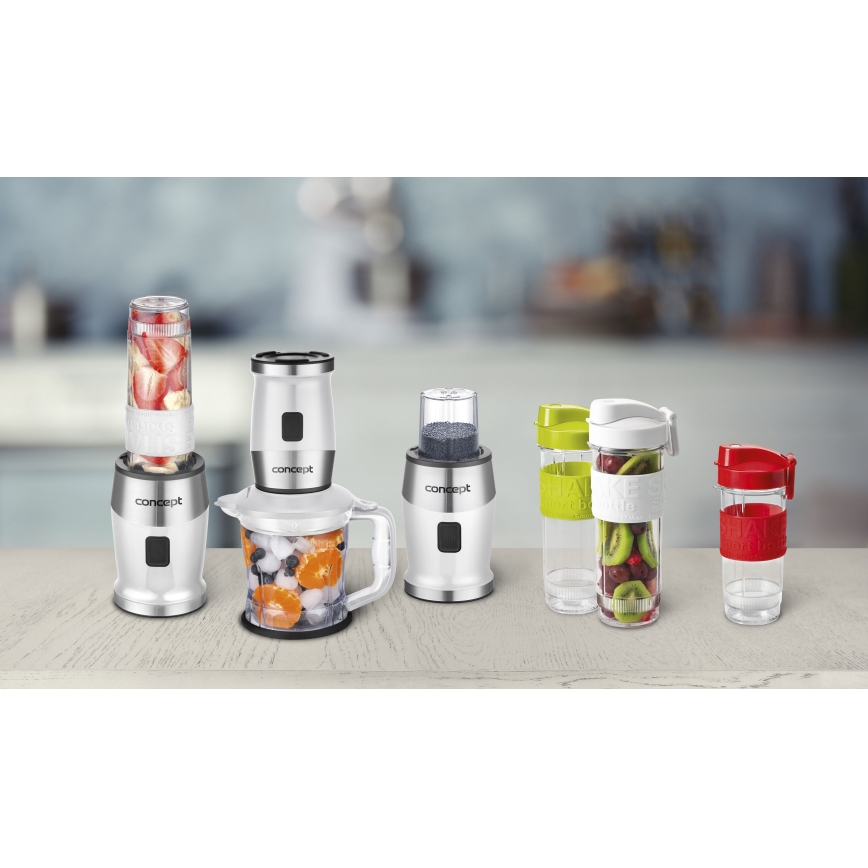 Concept SM3391 - Frullatore per smoothie con accessori 700W/230V bianco