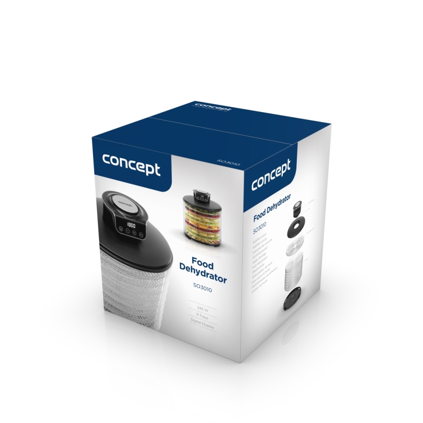 Concept SO3010 - Essiccatore per alimenti 245W/230V nero