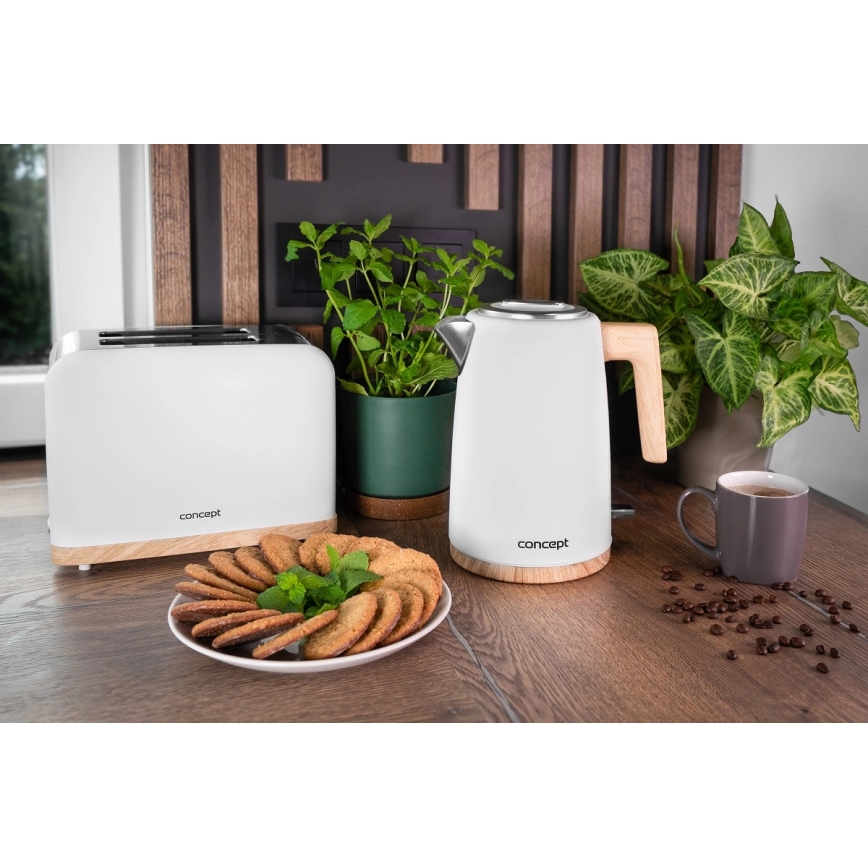 Concept TE2015 - Tostapane per 2 fette 930W/230V bianco