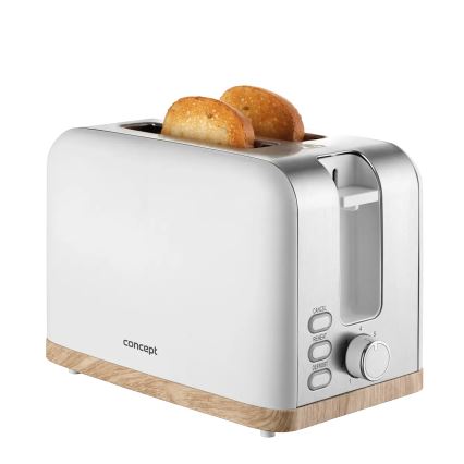 Concept TE2015 - Tostapane per 2 fette 930W/230V bianco