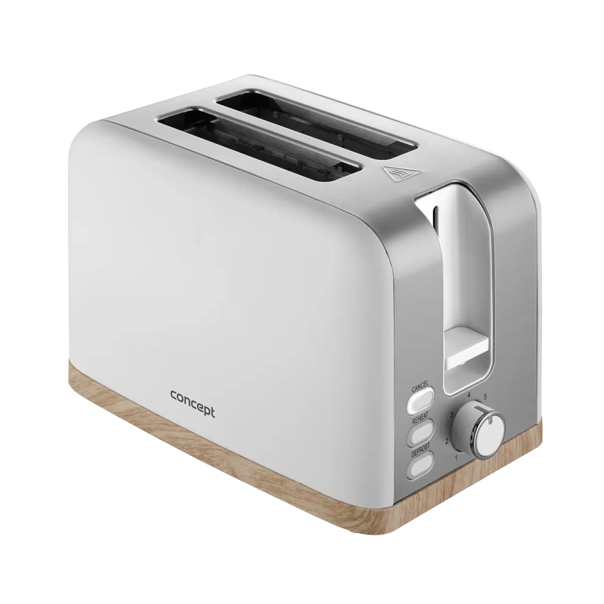 Concept TE2015 - Tostapane per 2 fette 930W/230V bianco