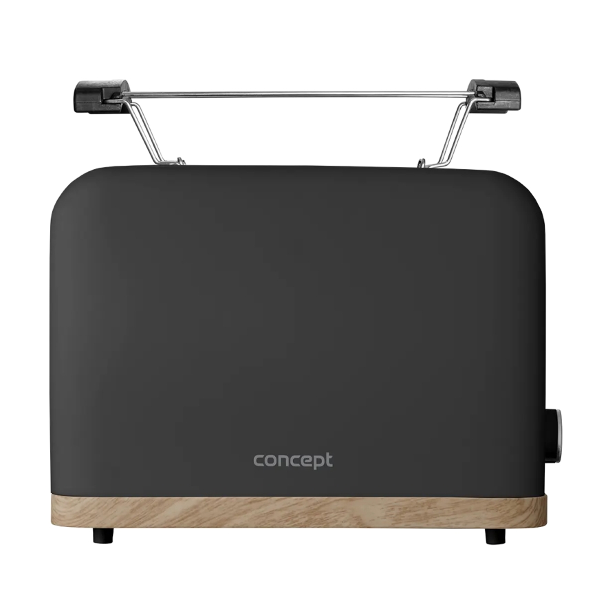 Concept TE2016 - Tostapane per 2 fette con griglia riscaldante 930W/230V, nero