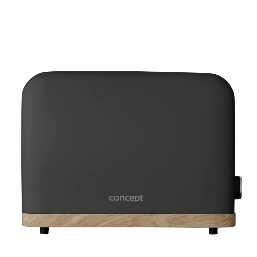Concept TE2016 - Tostapane per 2 fette con griglia riscaldante 930W/230V, nero