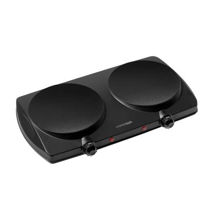 Concept VE3060 - Fornello elettrico a due piastre 2500W/230V nero