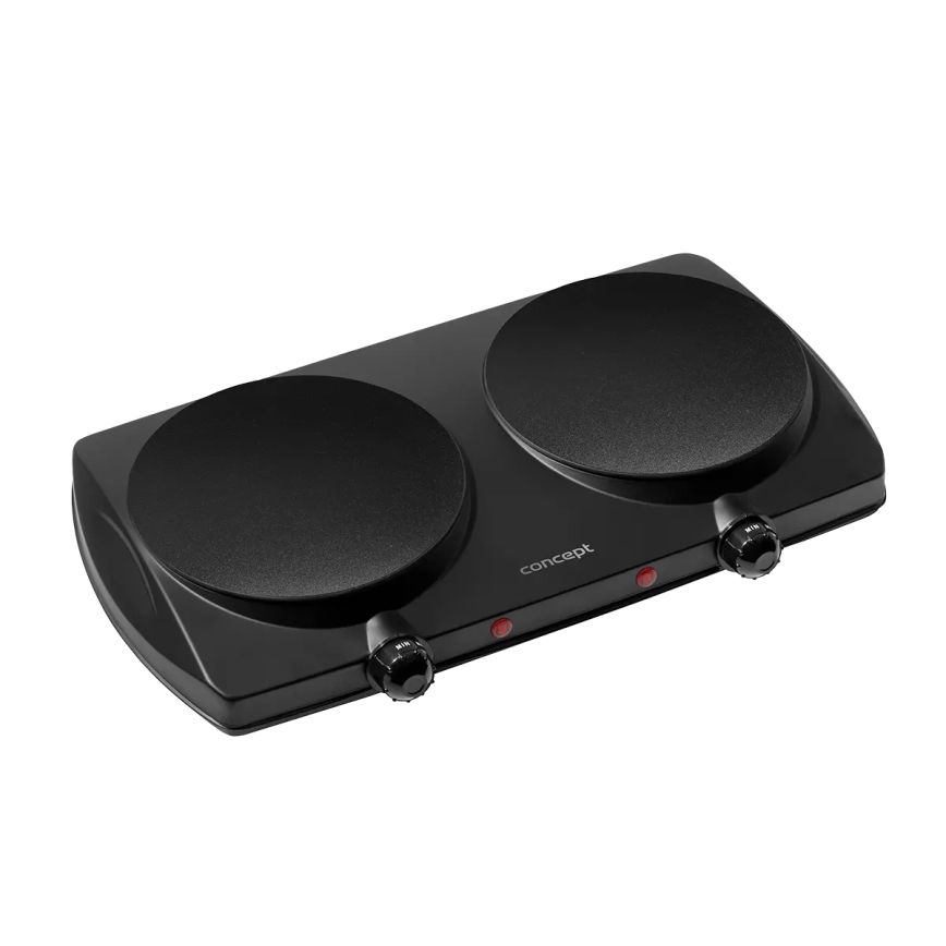 Concept VE3060 - Fornello elettrico a due piastre 2500W/230V nero