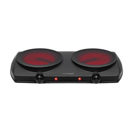Concept VE3060 - Fornello elettrico a due piastre 2500W/230V nero