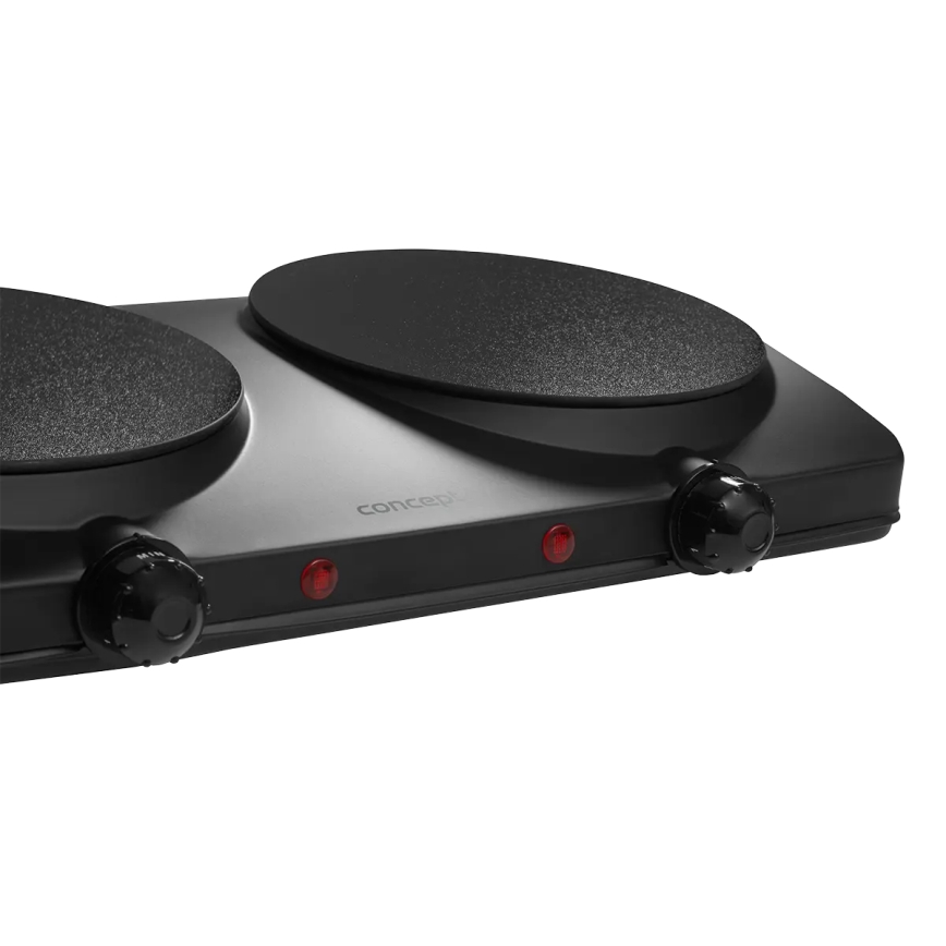 Concept VE3060 - Fornello elettrico a due piastre 2500W/230V nero