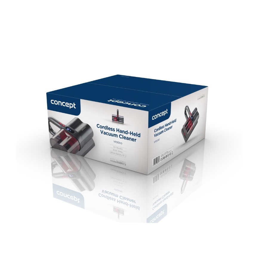 Concept VP2000 - Aspirapolvere portatile antibatterico con lampada UV-C LUMISTAR 120W/11,1V