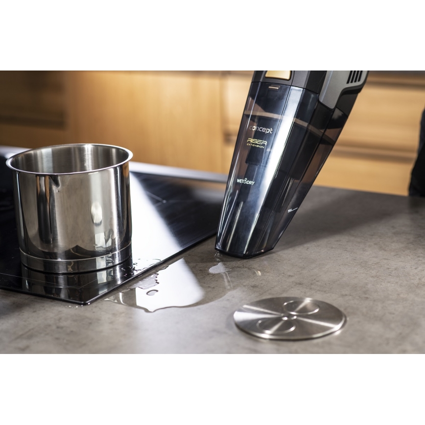 Concept VP4353 - Aspirapolvere portatile WET & DRY con prolunga RISER 110W/18,5V 2200 mAh nero