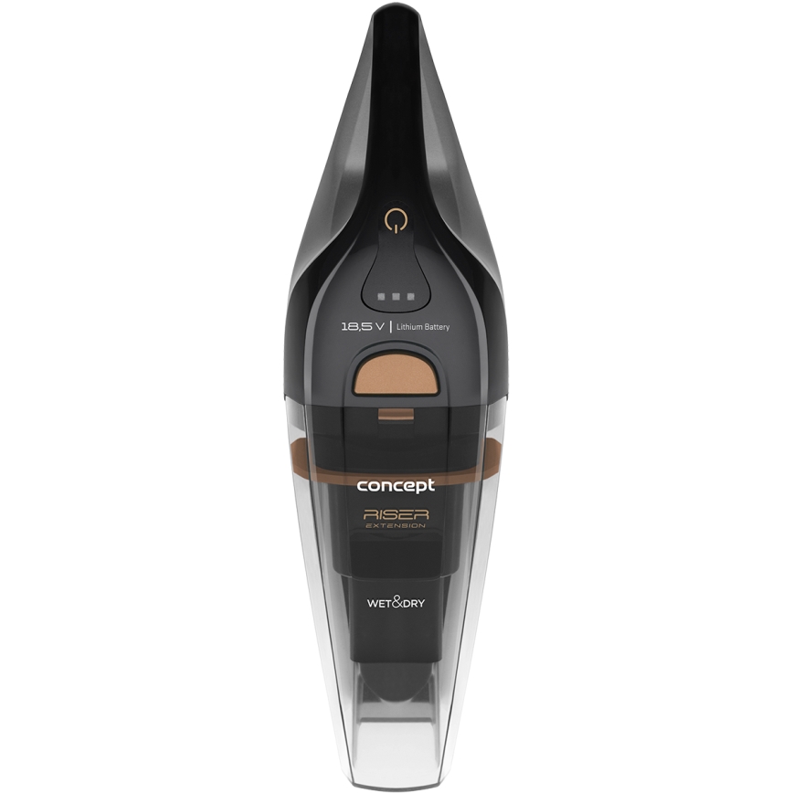 Concept VP4353 - Aspirapolvere portatile WET & DRY con prolunga RISER 110W/18,5V 2200 mAh nero