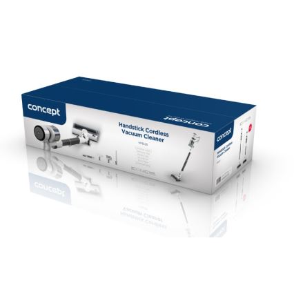 Concept VP6125 - Aspirapolvere 2-in-1 a scopa e portatile ICONIC Comfort Telescope 400W/29,6V 2000 mAh bianco