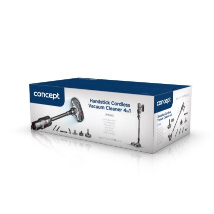 Concept VP6260 - Scopa elettrica 4-in-1 ULTIMATE PRO+ 500W/29,6V 2200 mAh nera