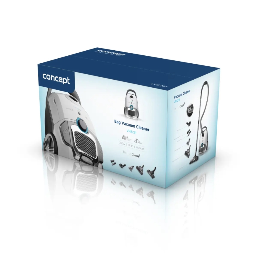 Concept VP8291 - Aspirapolvere a sacco PERFECT CLEAN PET EXPERT 700W/230V bianco