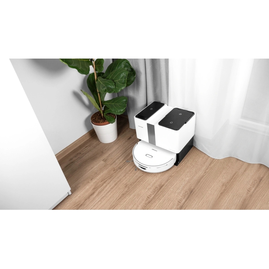Concept VR4050 - Robot aspirapolvere intelligente 2 in 1 con funzione lavapavimenti OPTIMUS AQUA PRO LASER 3D 600W/230V 5200 mAh Wi-Fi bianco