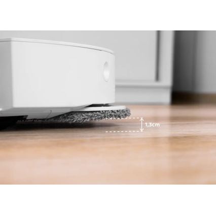 Concept VR4050 - Robot aspirapolvere intelligente 2 in 1 con funzione lavapavimenti OPTIMUS AQUA PRO LASER 3D 600W/230V 5200 mAh Wi-Fi bianco