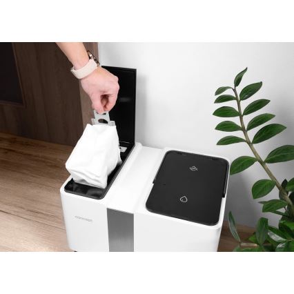Concept VR4050 - Robot aspirapolvere intelligente 2 in 1 con funzione lavapavimenti OPTIMUS AQUA PRO LASER 3D 600W/230V 5200 mAh Wi-Fi bianco