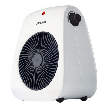 Concept vt7040 - Termoventilatore con resistenza 1000/2000W/230V, bianco