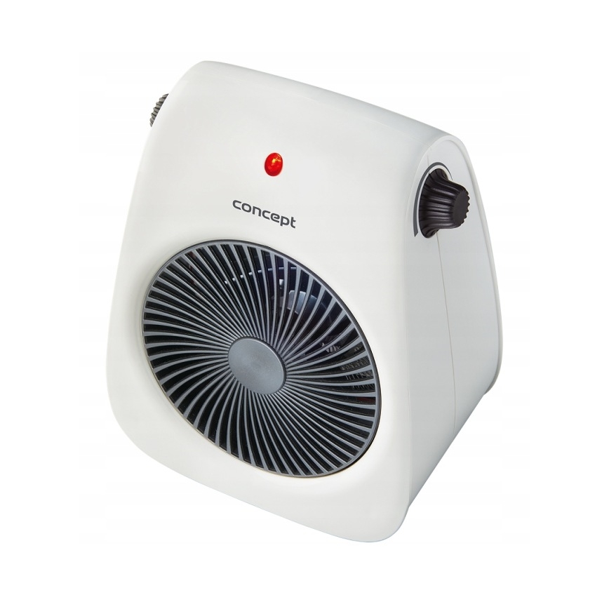 Concept vt7040 - Termoventilatore con resistenza 1000/2000W/230V, bianco
