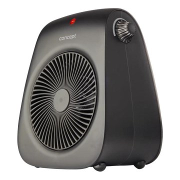 Concept vt7041 - Ventilatore con elemento riscaldante 1000/2000W/230V nero