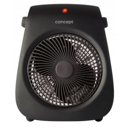 Concept vt7041 - Ventilatore con elemento riscaldante 1000/2000W/230V nero
