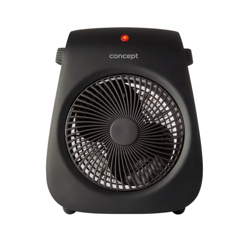 Concept vt7041 - Ventilatore con elemento riscaldante 1000/2000W/230V nero
