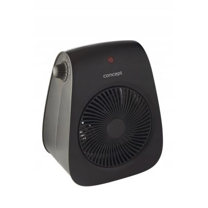 Concept vt7041 - Ventilatore con elemento riscaldante 1000/2000W/230V nero
