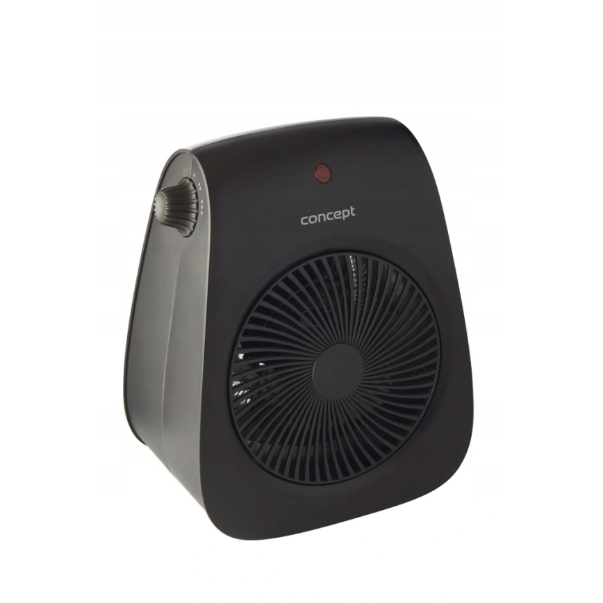 Concept vt7041 - Ventilatore con elemento riscaldante 1000/2000W/230V nero