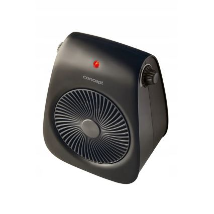 Concept vt7041 - Ventilatore con elemento riscaldante 1000/2000W/230V nero