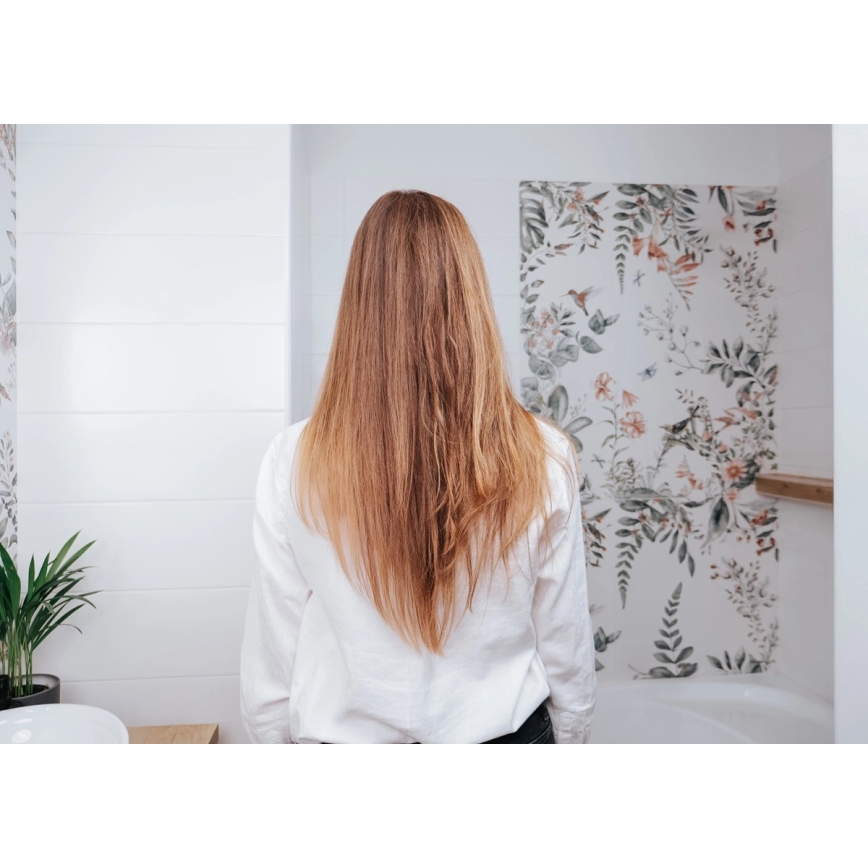 Concept VZ2110 - Piastra per capelli GLAM STYLE 48W/230V bianca/oro rosa