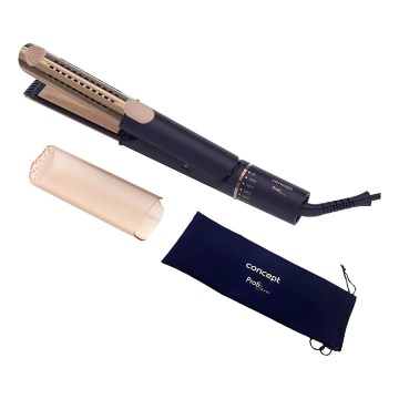 Concept VZ8100 - Piastra per capelli PROFI CARE 60W/230V blu/oro