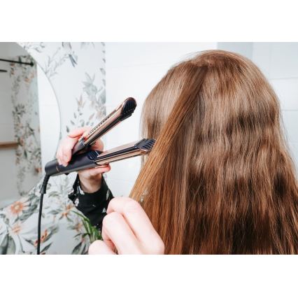 Concept VZ8100 - Piastra per capelli PROFI CARE 60W/230V blu/oro