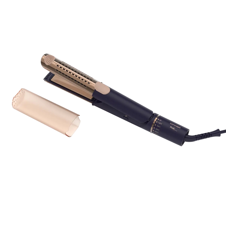 Concept VZ8100 - Piastra per capelli PROFI CARE 60W/230V blu/oro