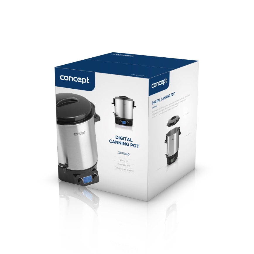 Concept ZH0040 - Conservazione della caldaia 27 l 2000W/230V acciaio inossidabile/nero