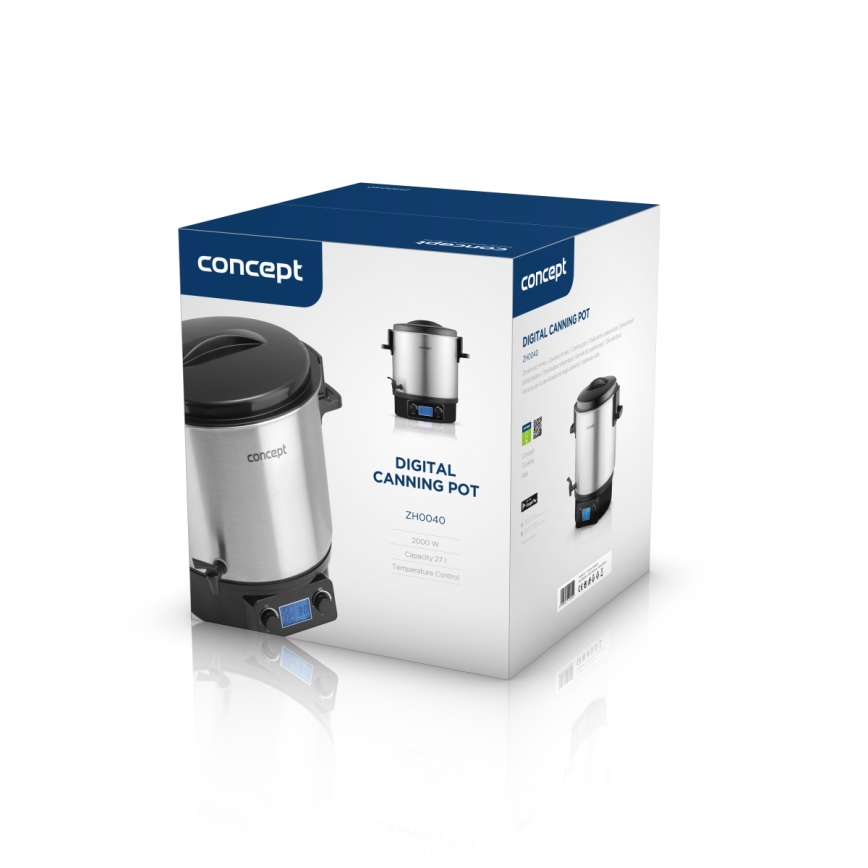 Concept ZH0040 - Conservazione della caldaia 27 l 2000W/230V acciaio inossidabile/nero